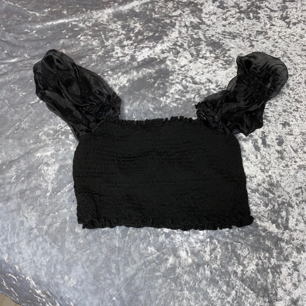 Fancy black crop top